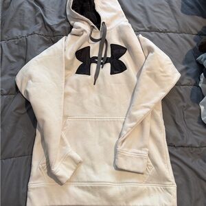 Under Armour White Hoodie with Gray/Black Accents